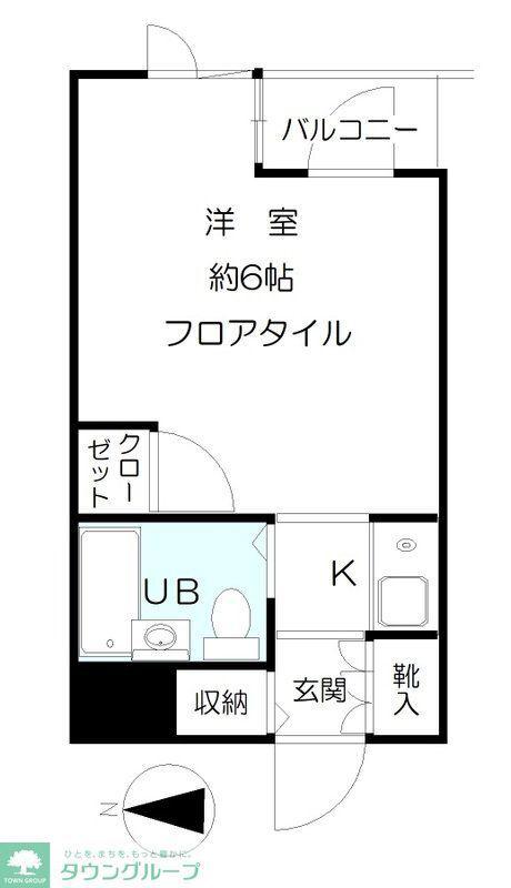 キャッスルマンション上福岡(ワンルーム/4階)の間取り写真