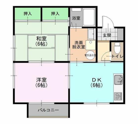 コーポC&M(2DK/1階)の間取り写真