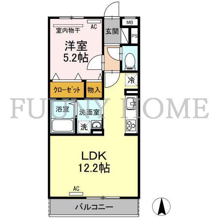 コルノリザイア(1LDK/3階)の間取り写真