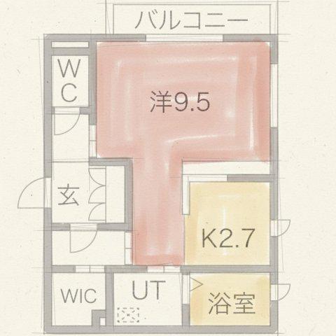 シャーメゾンハレクラニ(1K/2階)の間取り写真