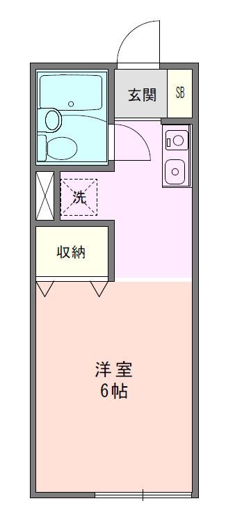 エスプリ片倉 A(ワンルーム/2階)の間取り写真