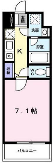 トレセリア横山(1K/9階)の間取り写真