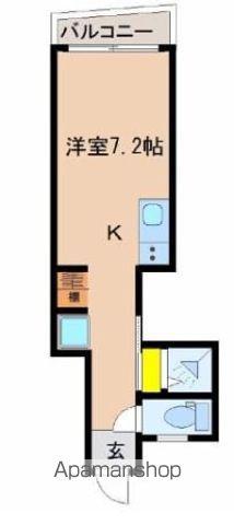 D7松山(ワンルーム/2階)の間取り写真