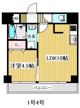 THE COMFROOT(1LDK/7階)の間取り写真