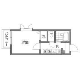 SHIINO MANSIONII(1K/2階)の間取り写真