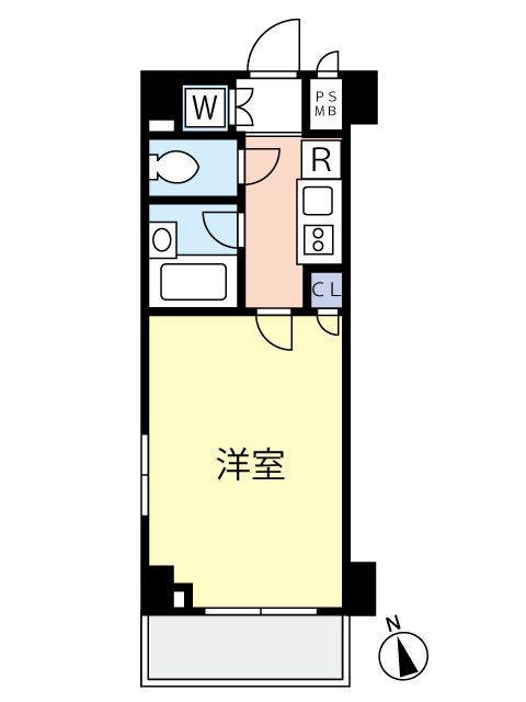 ルーブル大森参番館(1K/4階)の間取り写真