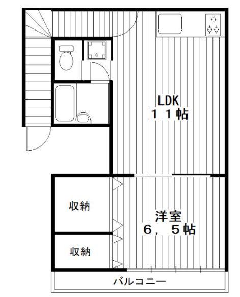 小茂根4丁目(1LDK/2階)の間取り写真
