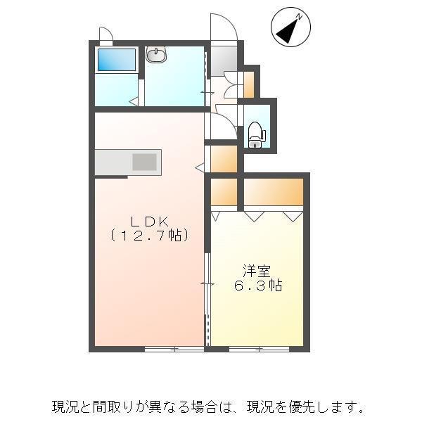 ディアコート青山(1LDK/1階)の間取り写真