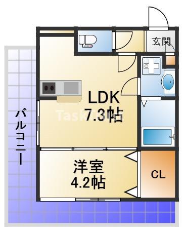 WOB京橋(1LDK/6階)の間取り写真