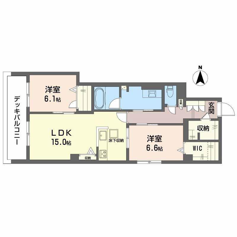 シャーメゾン環II(2LDK/1階)の間取り写真
