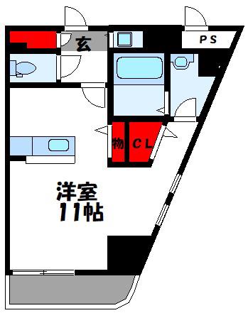 FIATO(ワンルーム/4階)の間取り写真