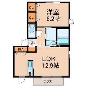 CINQ STELLA 3(1LDK/1階)の間取り写真