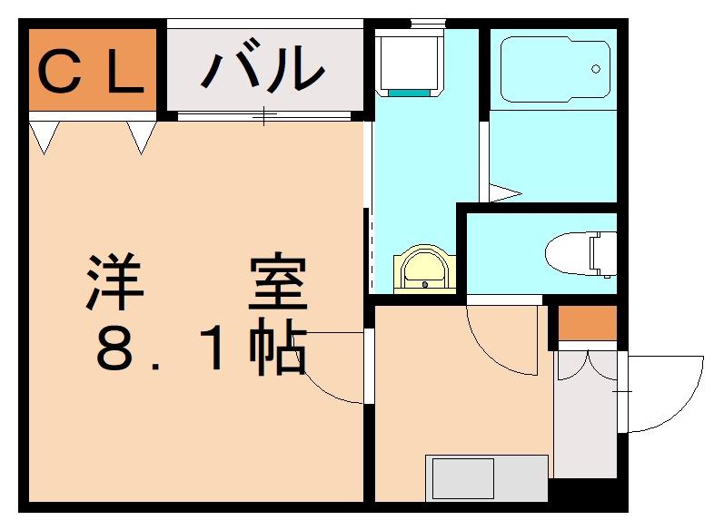 リブレア半道橋 B棟(1K/2階)の間取り写真