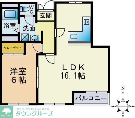 スズランハイツA(1LDK/2階)の間取り写真