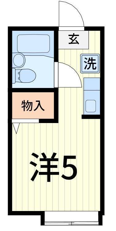 ウィング金町(ワンルーム/2階)の間取り写真