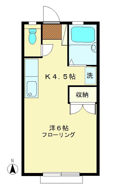 トモエハイツ(1DK/1階)の間取り写真