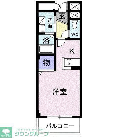 ホワイトウッド(ワンルーム/3階)の間取り写真