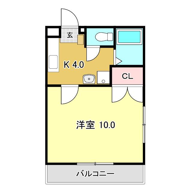 ハイネッツ I(1K/3階)の間取り写真