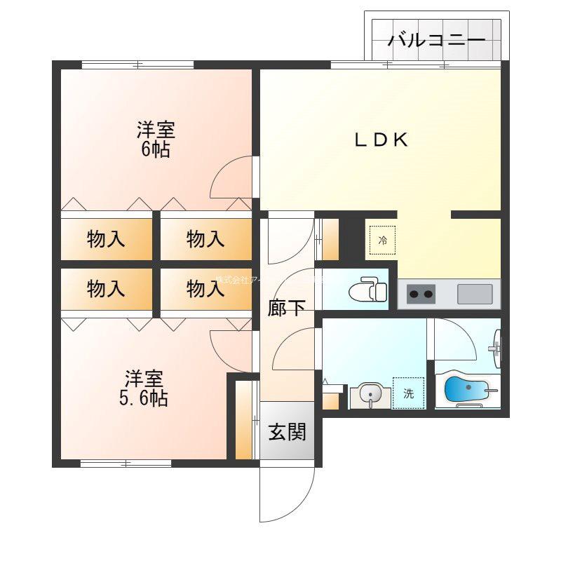 Fコート目黒本町(2LDK/2階)の間取り写真