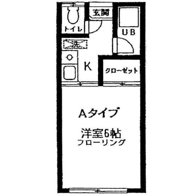 第2久野マンション(1K/2階)の間取り写真