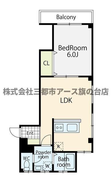コーポキネマ大森西(1LDK/3階)の間取り写真