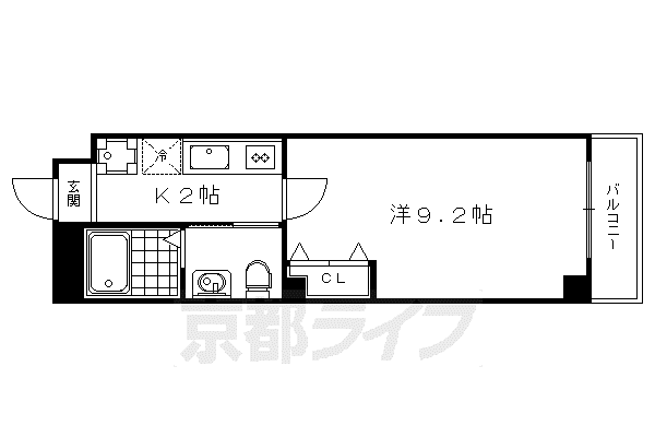 フラッティK&S(1K/5階)の間取り写真