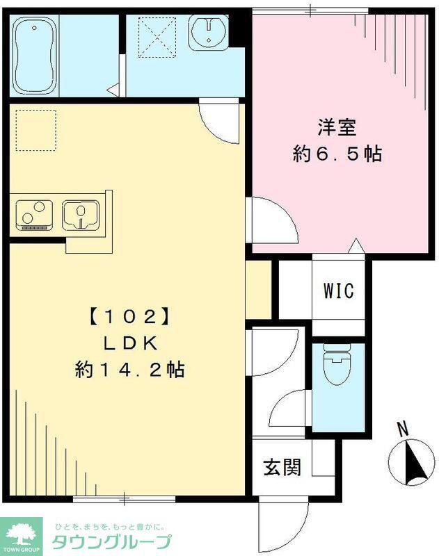 ネクスト伊奈平(1LDK/1階)の間取り写真