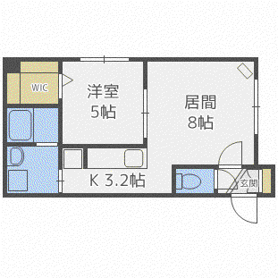 グランメール 本郷通7B(1LDK/4階)の間取り写真