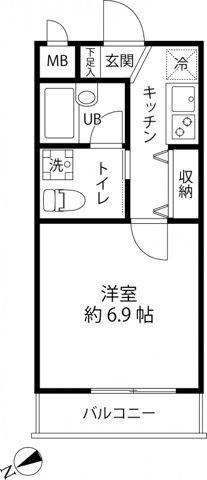 アーデンコート南砂(1K/3階)の間取り写真
