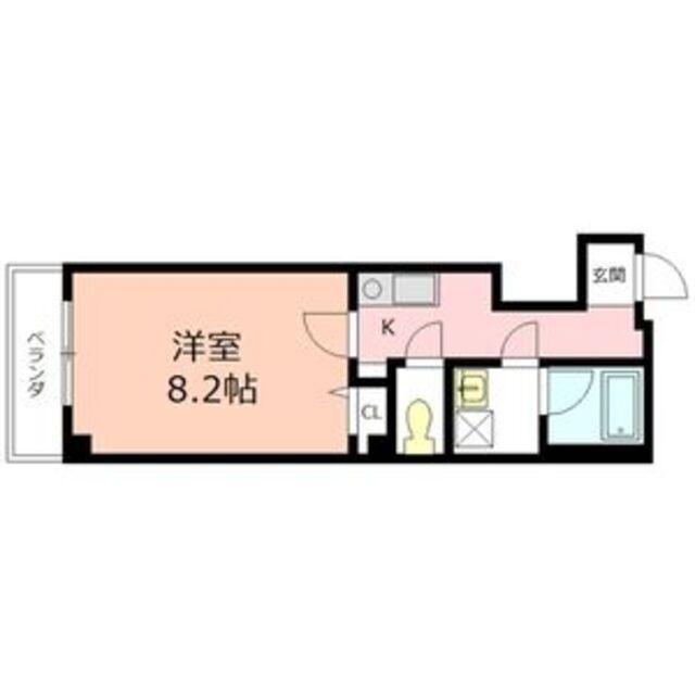 ヴィラ マルグリット(1K/2階)の間取り写真