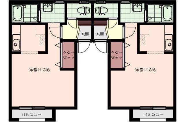 荻野ガーデンプレイス(ワンルーム/2階)の間取り写真