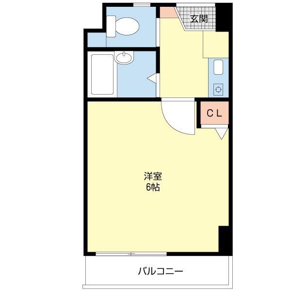 スタシオン大濠公園(1K/4階)の間取り写真
