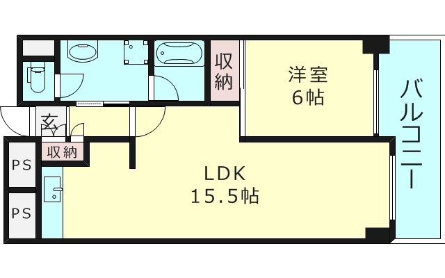 クレアコート(1LDK/3階)の間取り写真