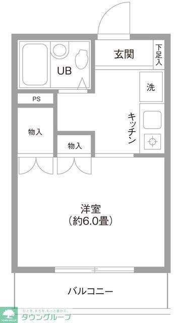 エルプレイス草加(ワンルーム/3階)の間取り写真