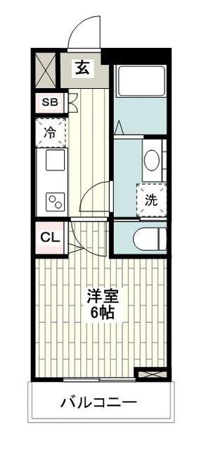 ラフィスタ宮崎台(1K/5階)の間取り写真