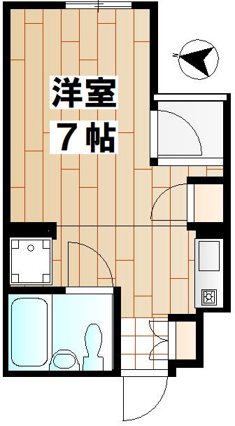 元住吉ハウス(ワンルーム/4階)の間取り写真