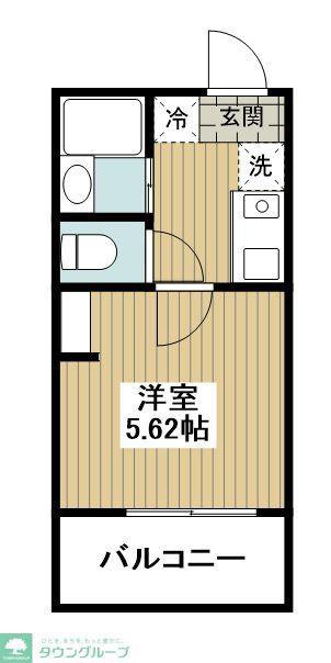フルセイル橋本15(1K/2階)の間取り写真