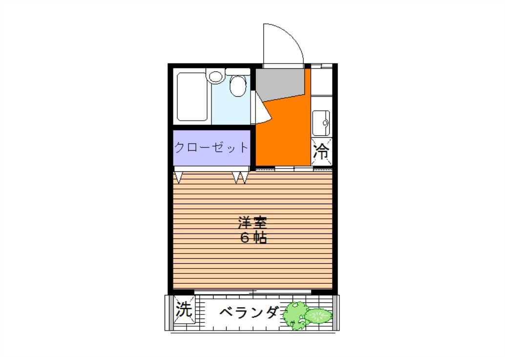 アパルト柴崎(1K/2階)の間取り写真