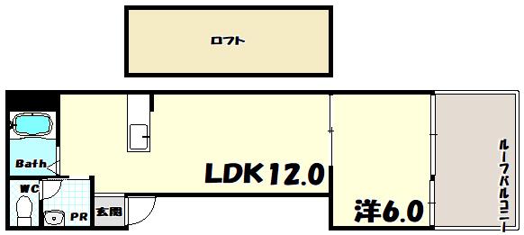ピアーチェ(1K/3階)の間取り写真
