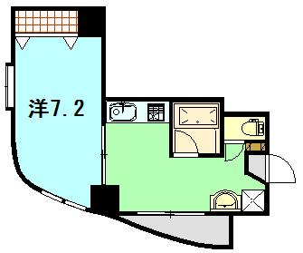エムオーベント(1DK/6階)の間取り写真