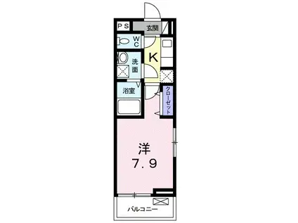 セオ・アズル(1K/1階)の間取り写真