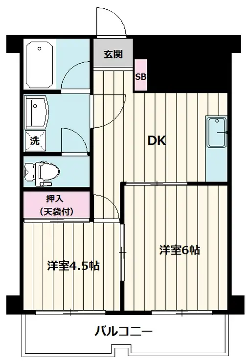 モンテベルデ築地 10階階 間取り