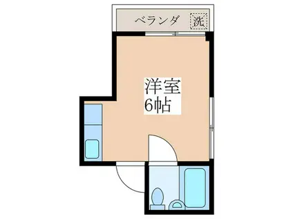 松本ビル(ワンルーム/3階)の間取り写真