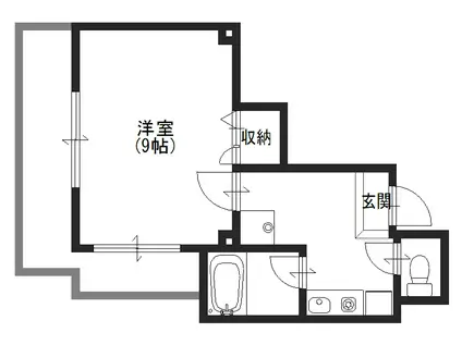 ヴィバーチェ(1K/2階)の間取り写真