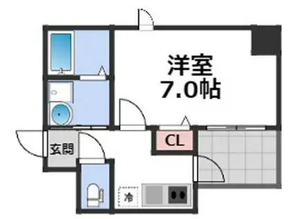 ラ・フォーレ東野田(1K/7階)の間取り写真