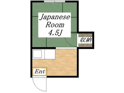 和歌之荘(1K/2階)の間取り写真