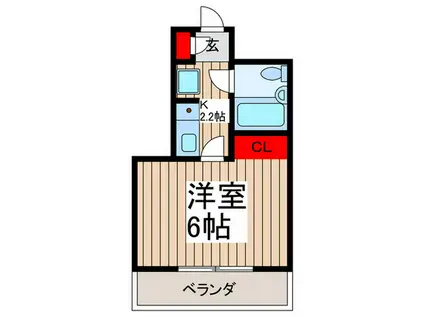 持田レジデンス(1K/1階)の間取り写真