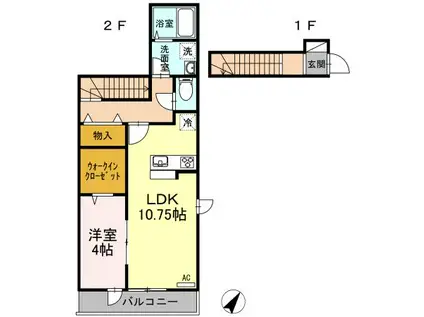 MATSUI HOUSE(1LDK/2階)の間取り写真