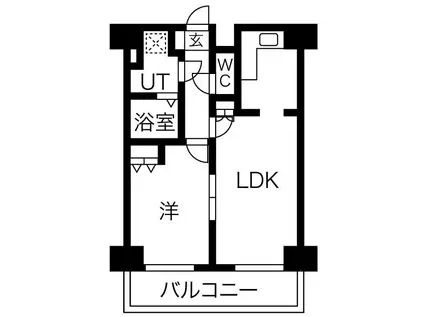 プレサンス鶴舞グリーンパーク(1LDK/14階)の間取り写真