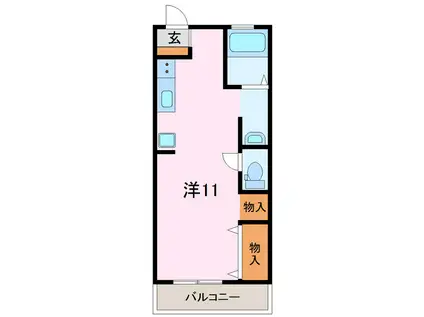 沼津シティハイツ(ワンルーム/4階)の間取り写真